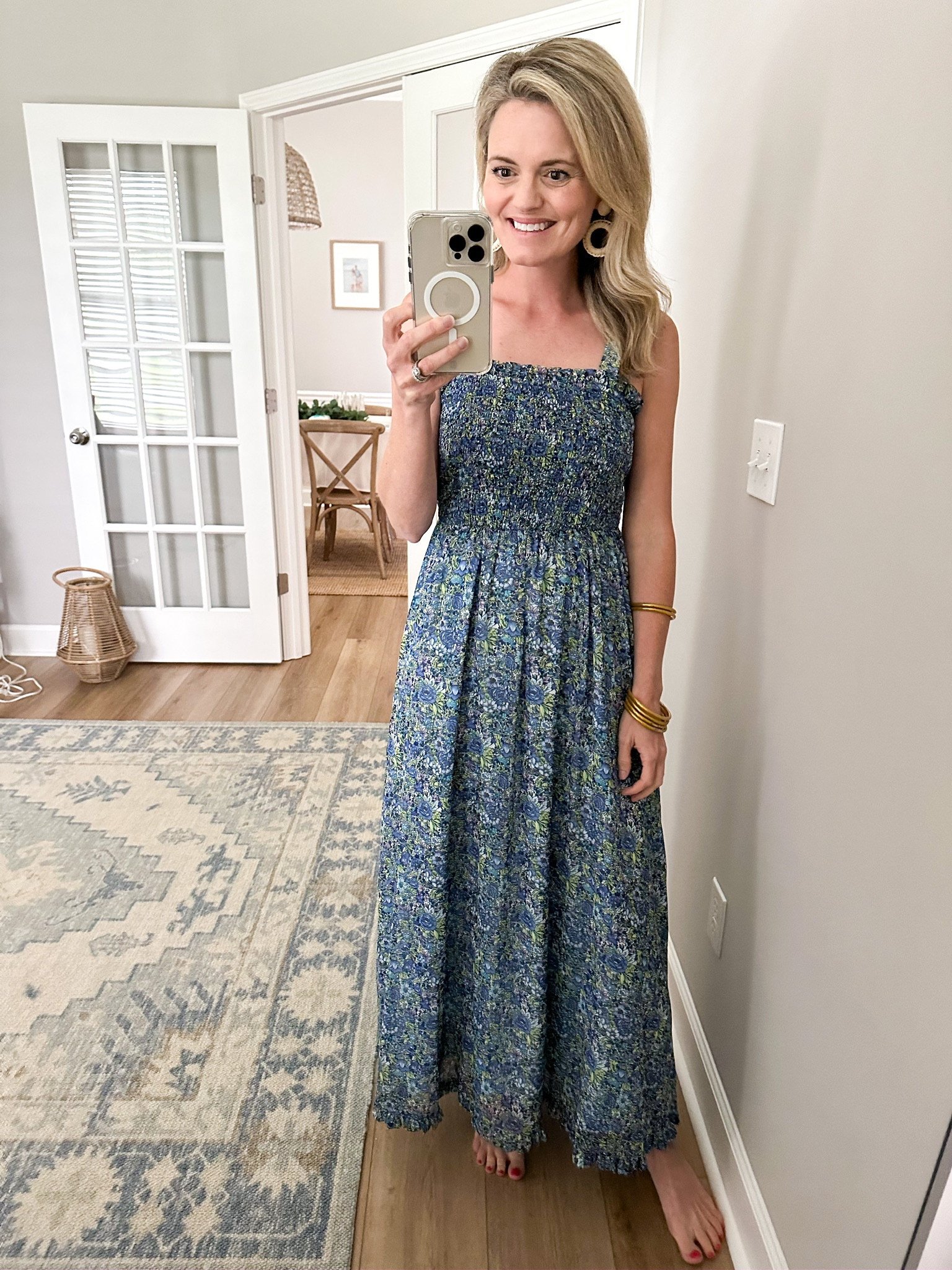 Prime Day today! 20% this smocked chiffon maxi dress! The bangle bracelets are discounted as well :)

#LTKxPrimeDay #LTKunder100 #LTKfamily
