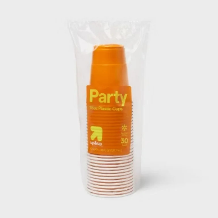 Halloween Disposable Solid Cups - Orange - 18oz/30ct - up&up - Walmart.com | Walmart (US)