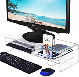 Ikee Design Premium Acrylic Monitor Stand, Monitor Riser/Computer Stand for Home Office Business ... | Amazon (US)