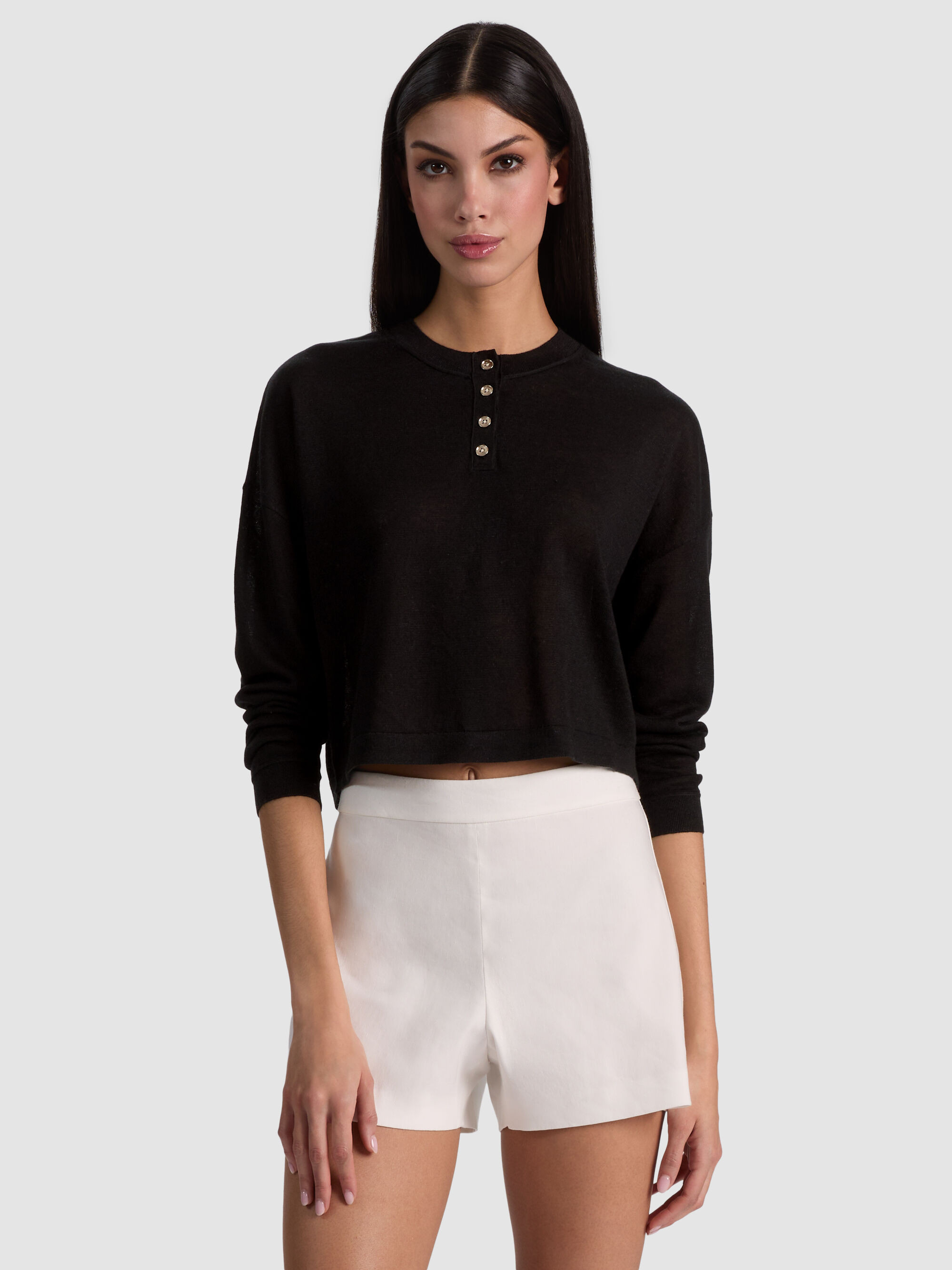 ALAINA LINEN HENLEY | Alice + Olivia