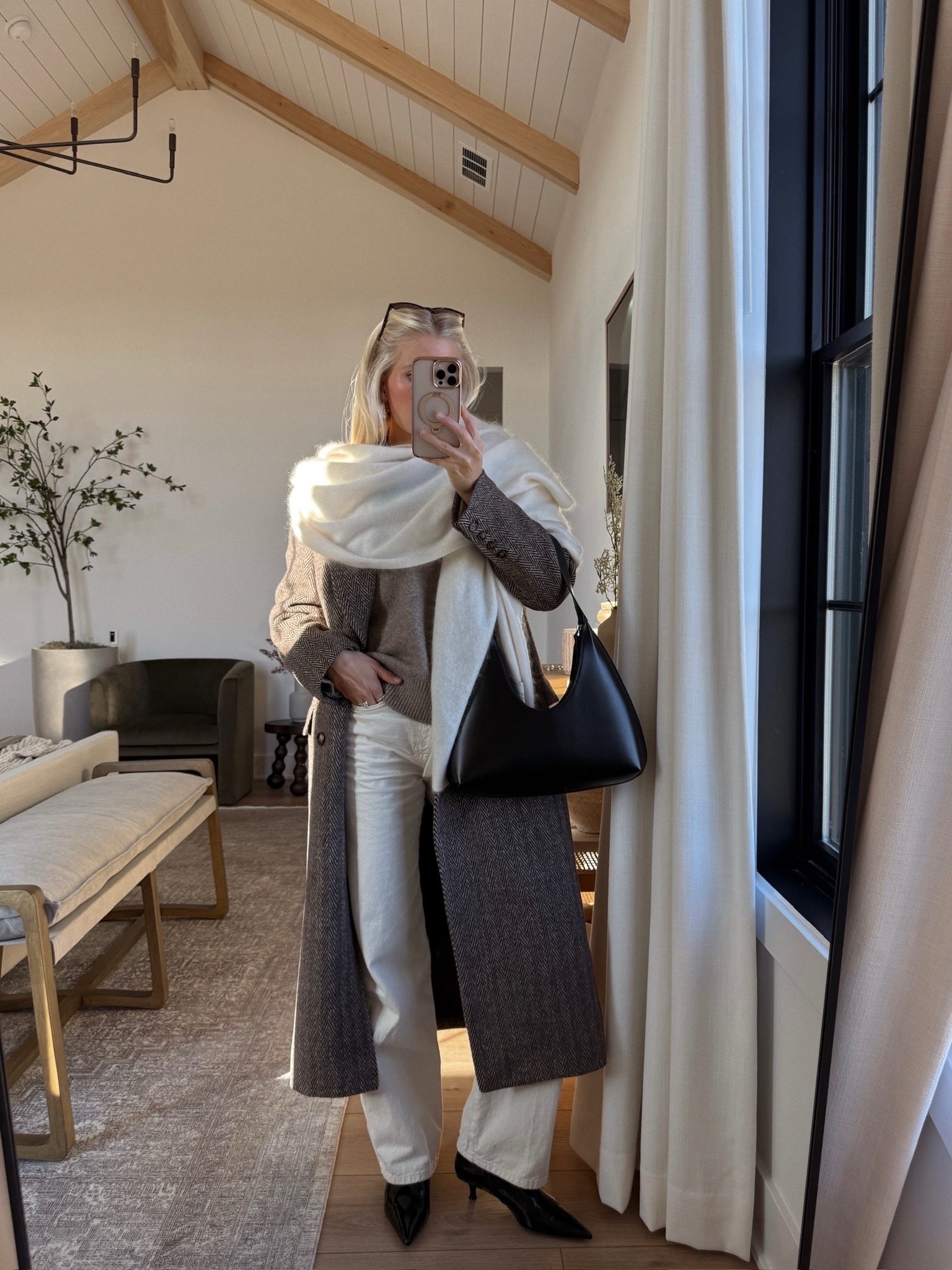 Winter Outfit - Wearing a medium in sweater, 26 in jeans, small in coat, boots are tts! Linking similar bags! #kathleenpost

winter fashion, sweater outfit, long coat outfit, mountain chic, winter weather fashion 

#LTKootd #LTKgrwm