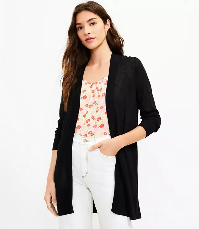 Petite Tunic Open Cardigan | LOFT
