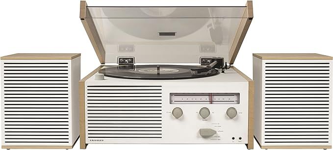 Crosley Switch II Belt-Drive Turntable with Bluetooth, Am/FM Radio, Aux-in, and Speakers | Amazon (US)