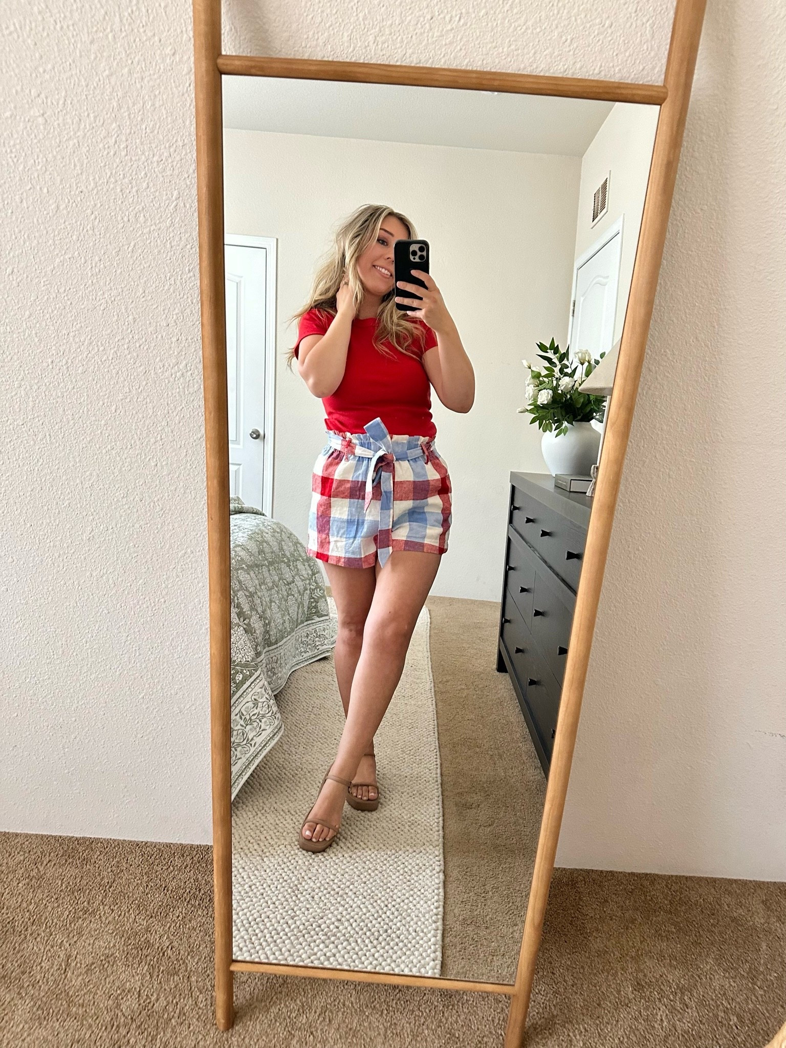 How cute are these shorts for the 4th! They’re on sale! Order online and pickup in store to make sure you get them before Saturday! So comfy and adorable! Shirt is from Old Navy!

Size down a half size for sandals! Usually I am a 7.5 and the 7 fits perfect!

4th of July outfits, Summer outfits, mom outfits, mom approved, Summer sandals, red white and blue, ootd, style, fashion

#LTKootd #LTKmomlife #LTKMidsize