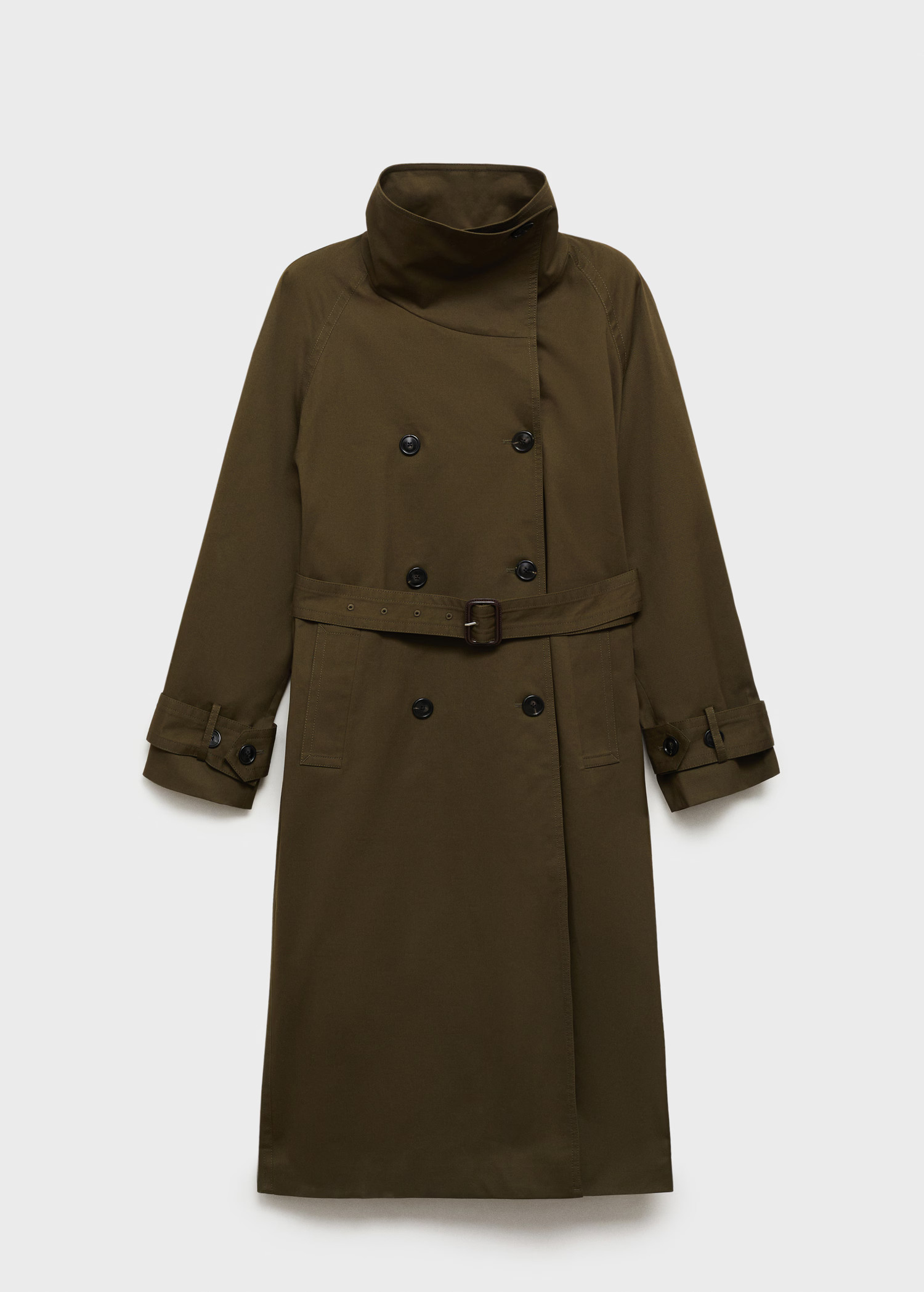 Long double-breasted trench coat - Women | MANGO United Kingdom | MANGO (UK)