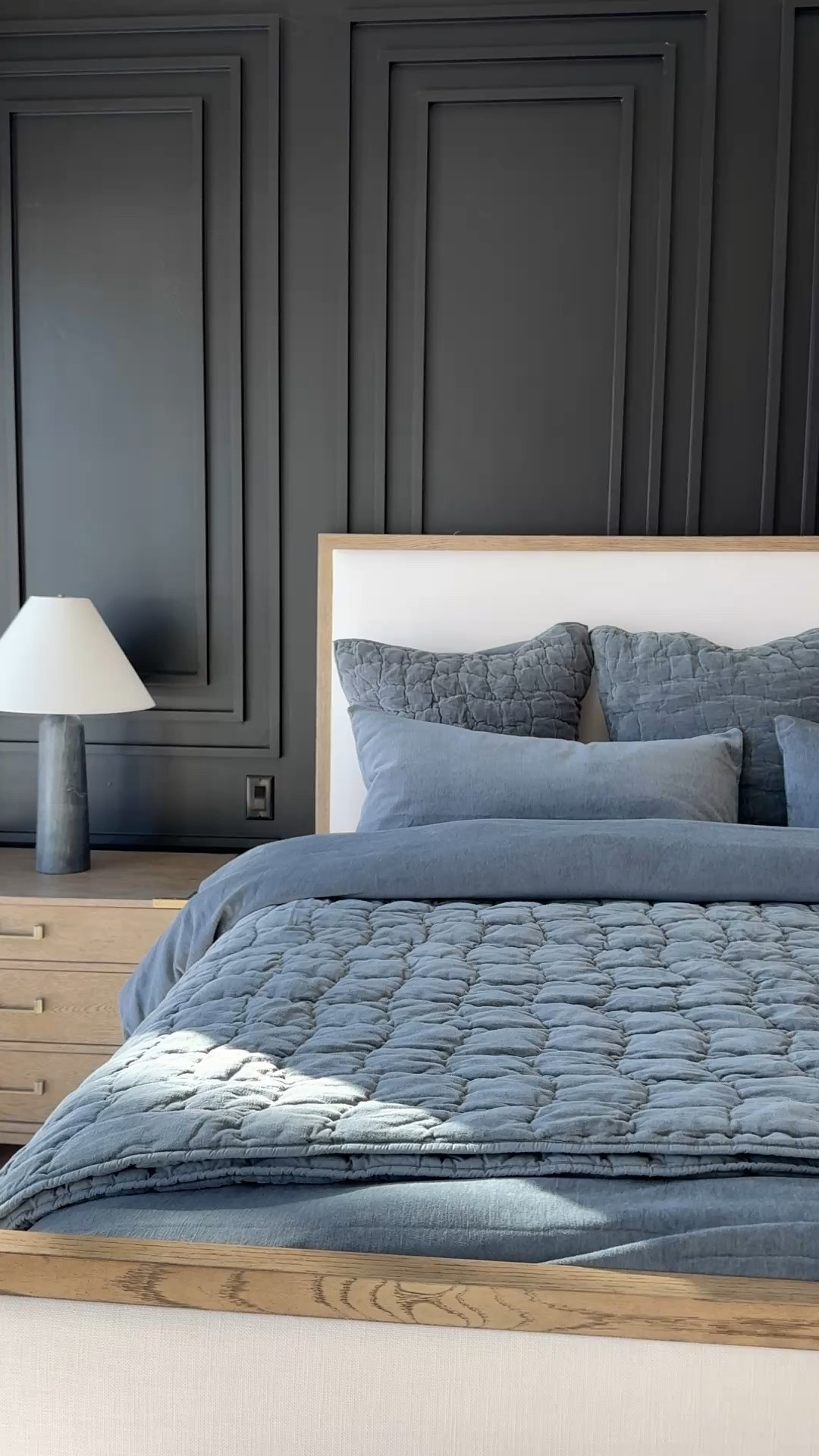 The Cozy Cloud bedding from Pottery Barn in Steel Blue. This is the perfect shade for Spring. It's a subtle blue that works really well with neutrals. 


#LTKStyleTip #LTKWatchNow #LTKHome