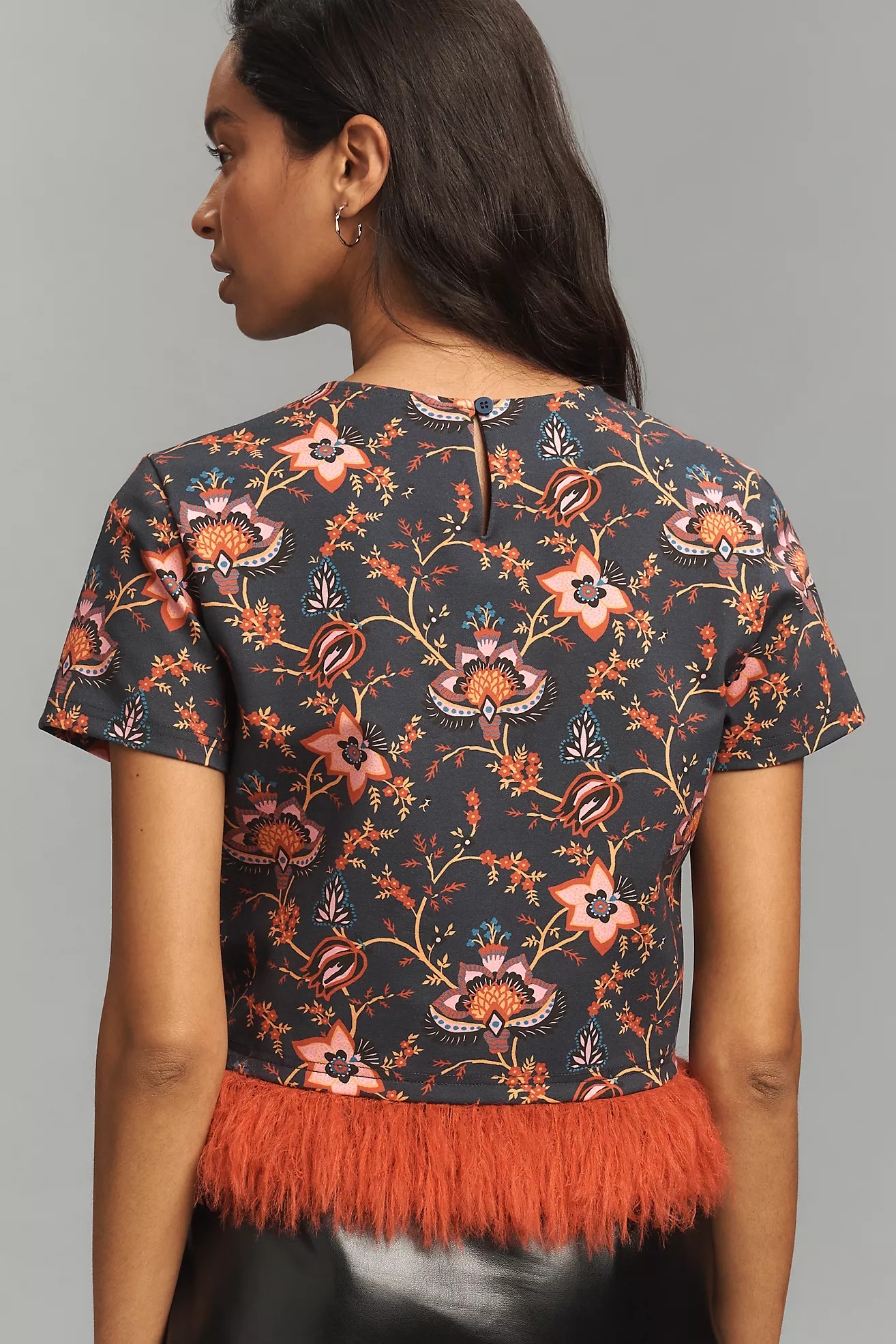 Dolan Left Coast Printed Faux Fur Top | Anthropologie (US)