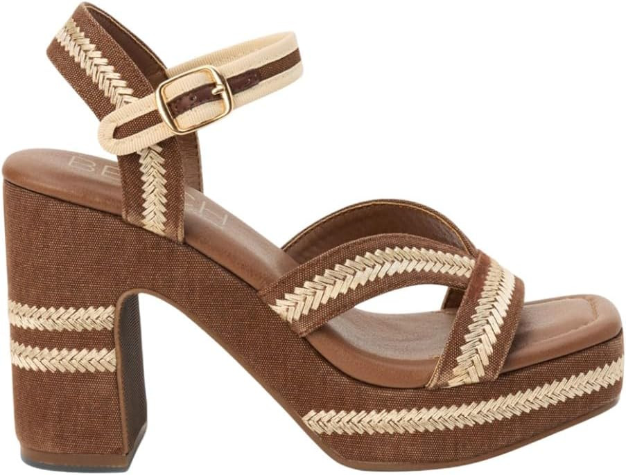 BEACH by Matisse Womens Adelaide Platform Block Ankle Strap Casual Sandals Casual High Heel 3" & ... | Amazon (US)