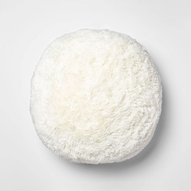 Faux Fur Floor Pillow Cream - Pillowfort™ | Target