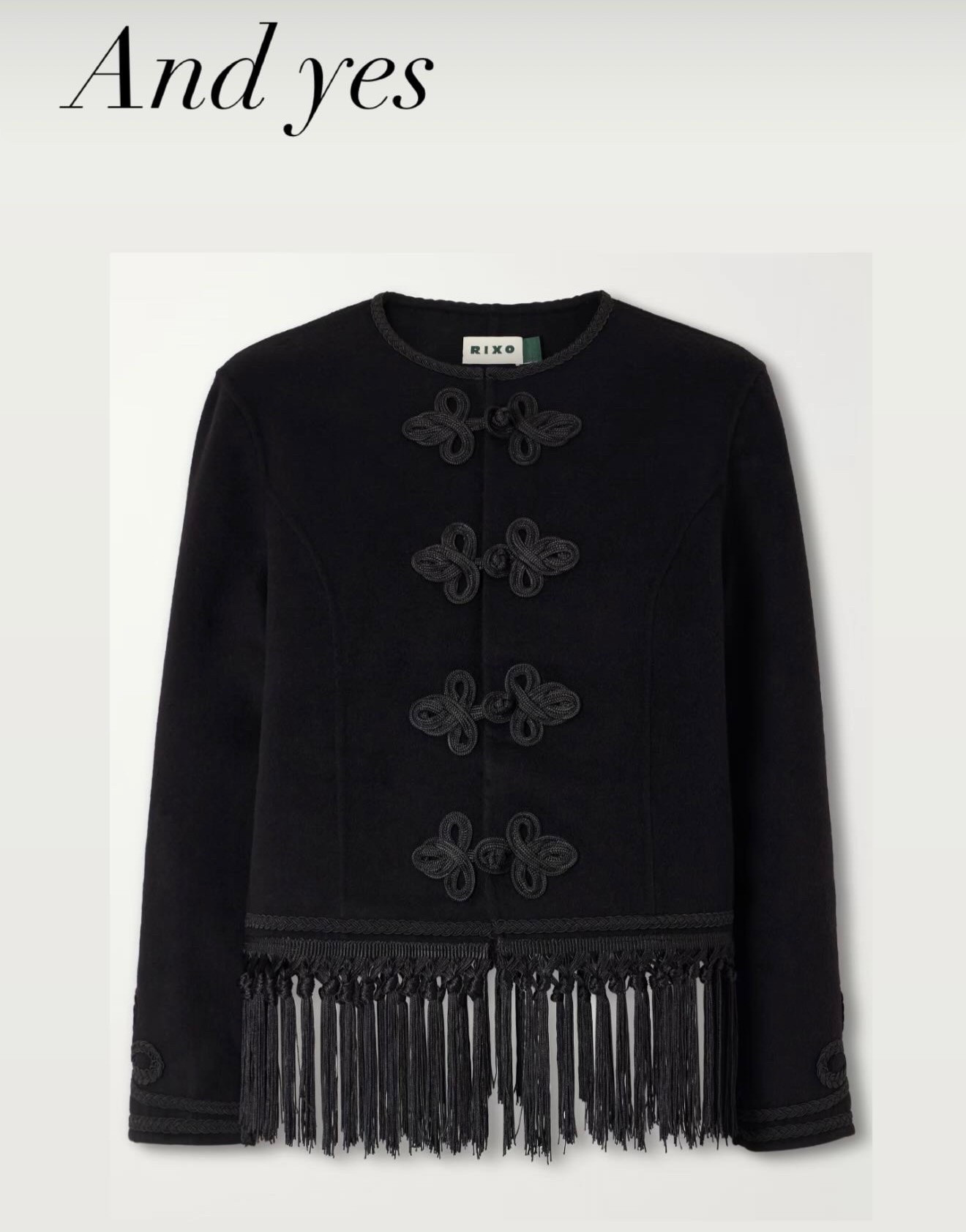Fringed jacket for fall