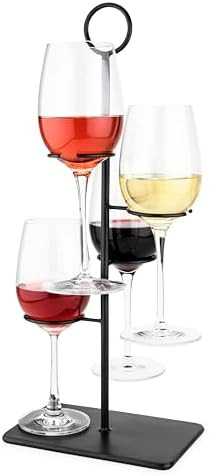 True Hover Flight Server Made of Iron, Holds 4 Stemmed Wine Glasses or Champagne Flutes, Hosting ... | Amazon (US)