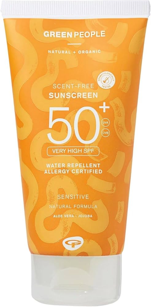Green People Scent Free Sunscreen SPF50+ - Fragrance Free Sun Cream for Sensitive Skin, Non Greas... | Amazon (UK)