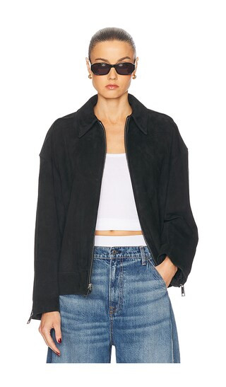 Alek Suede Jacket in Black | Revolve Clothing (Global)