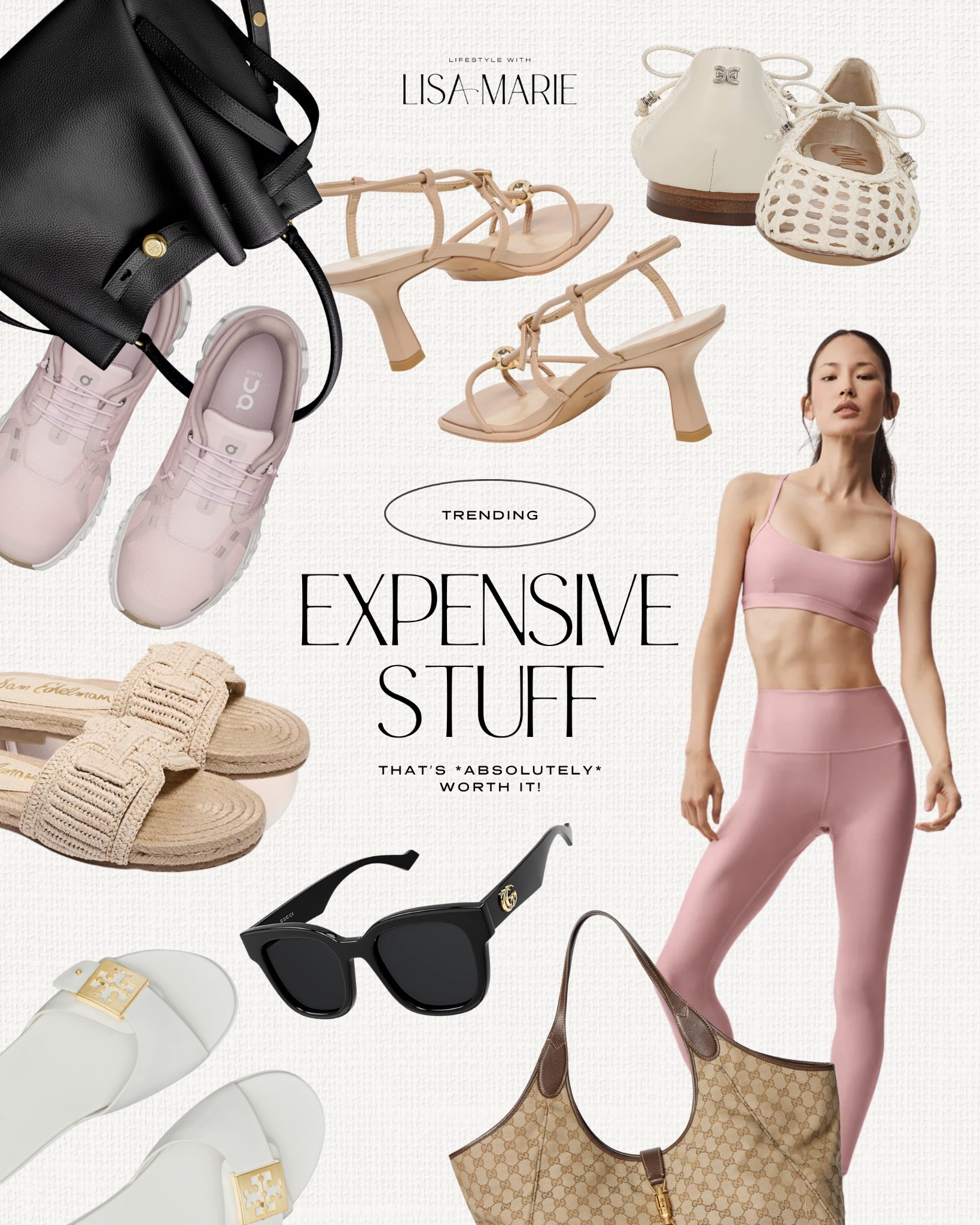 Expensive things that are absolutely worth it! Luxe activewear, athleisure, barre and yoga workout clothes. Luxury sneakers, slides and heels. Neutral shoes. Designer handbags, purses, totes, sunglasses and shades. Neutral accessories. 
 

#LTKPetite #LTKSeasonal #LTKActive