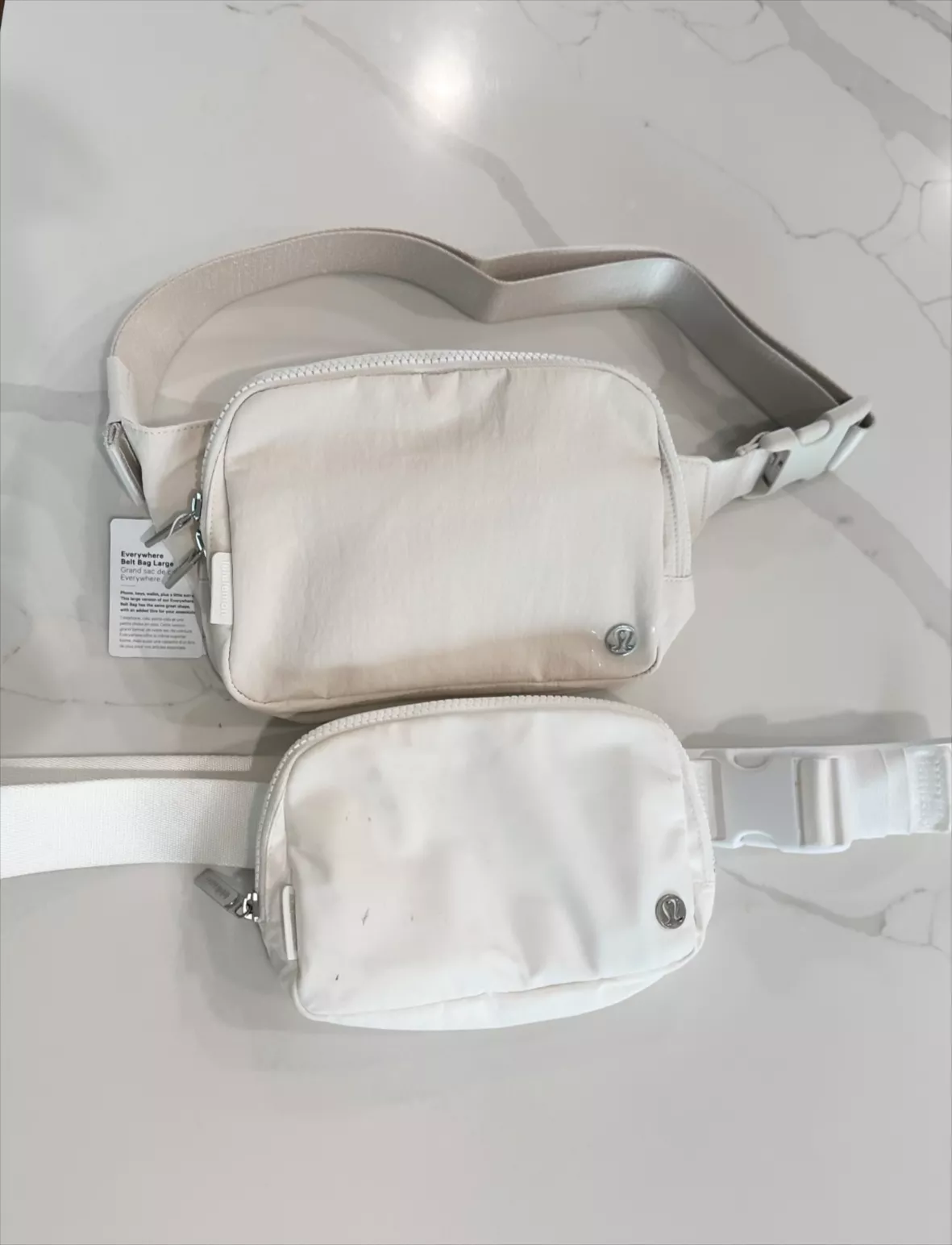 NWT - Lululemon Everywhere Belt Bag 1L Silver Drop/White