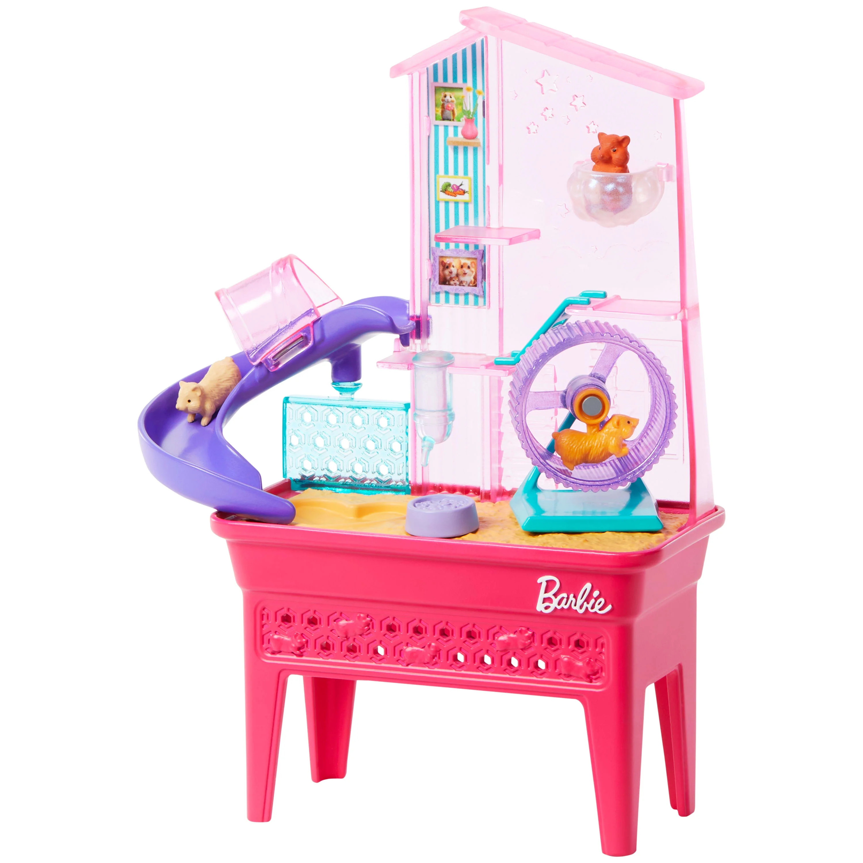 Barbie World Hamster Pet Playground Playset with 9 Pieces [Walmart Exclusive] | Walmart (US)