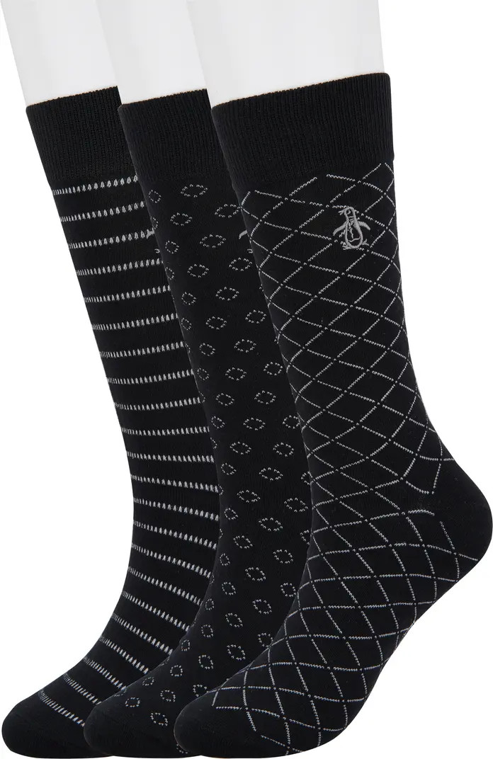Mulaney Grid Essential Crew Socks - Pack of 3 | Nordstrom Rack