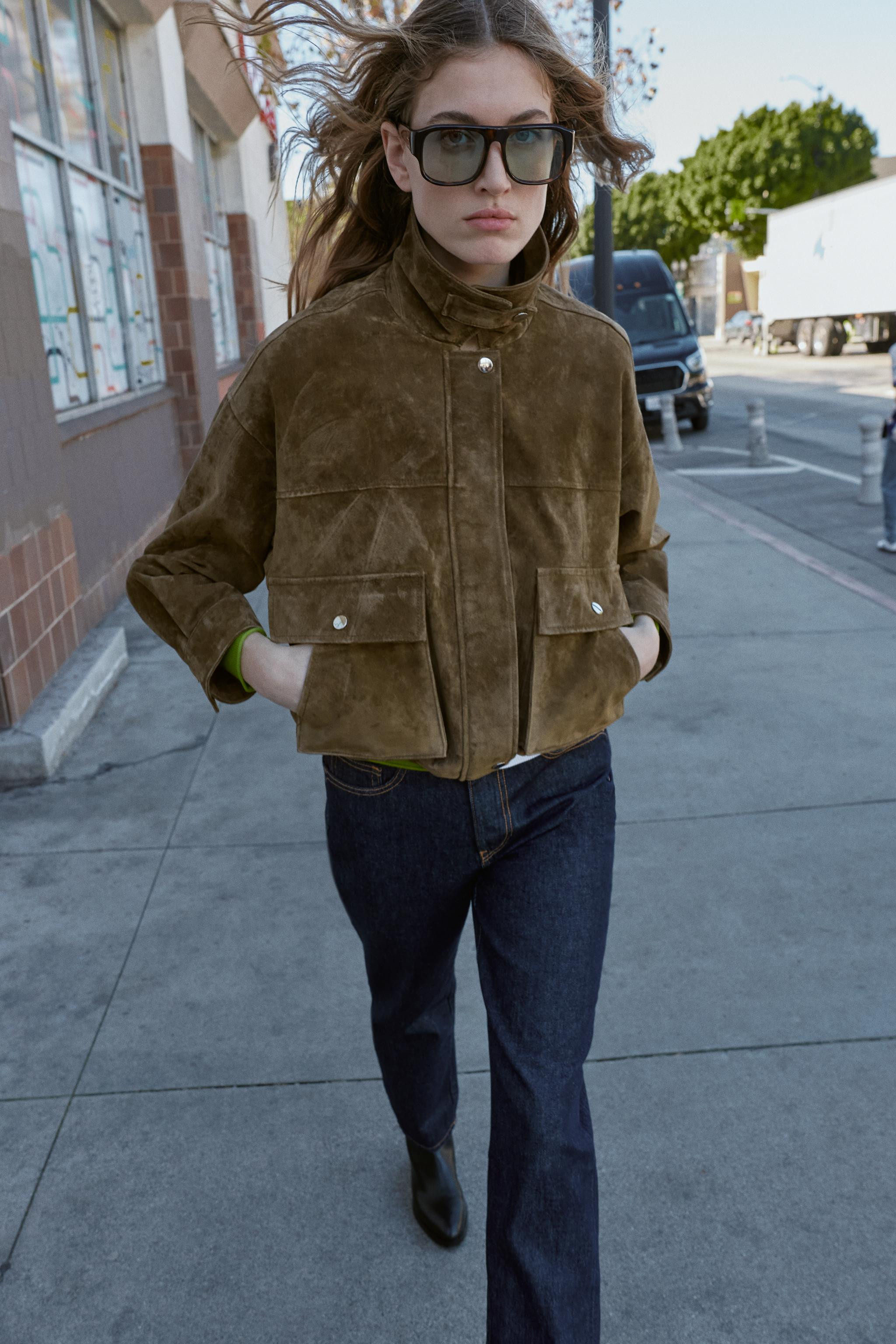 100% LEATHER BOMBER JACKET | Zara US