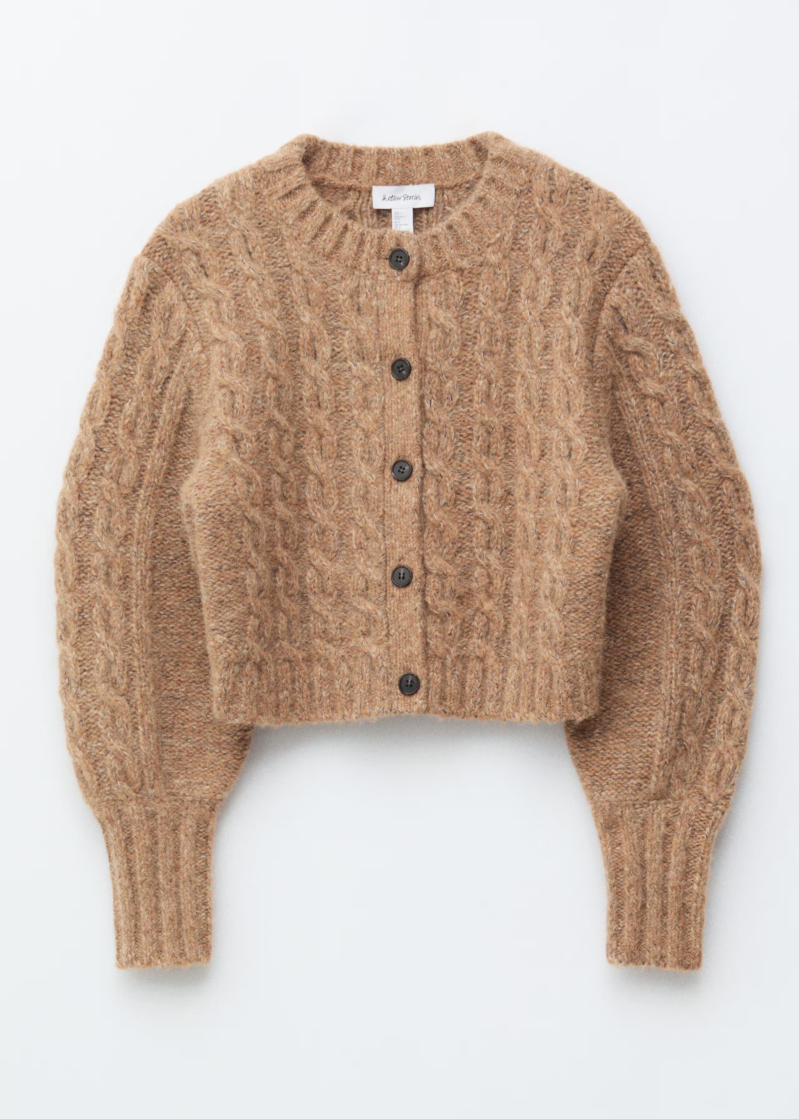 Alpaca-Blend Cable-Knit Cardigan | & Other Stories - US