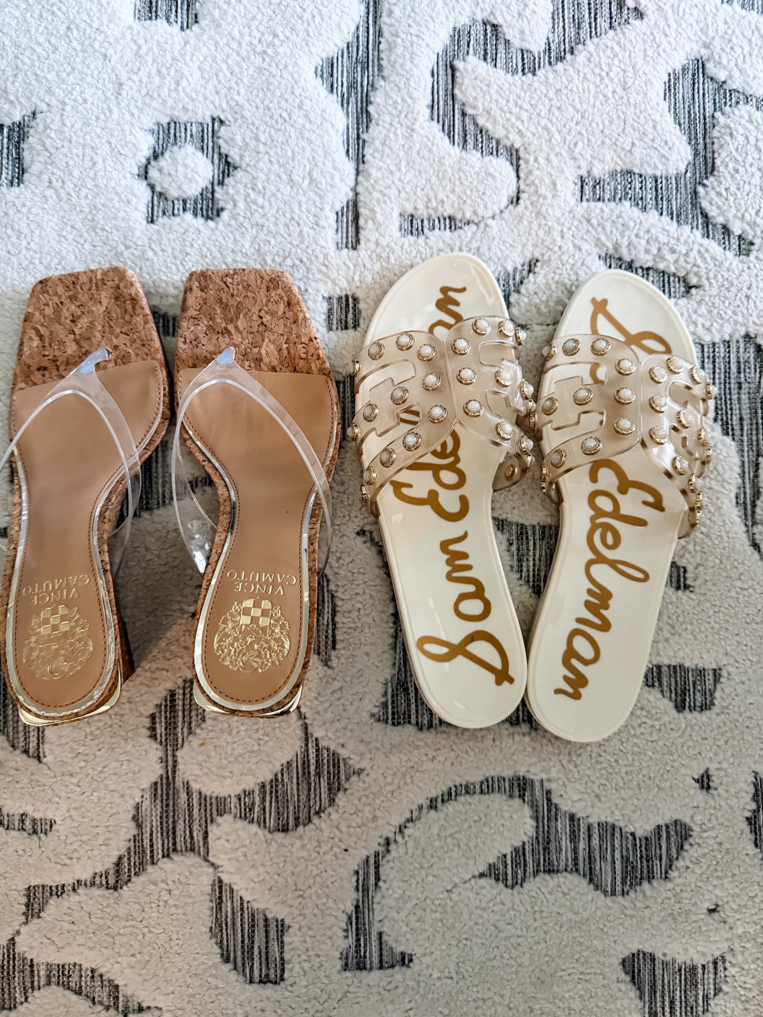 My favorite shoes so far for this summer. These sandals are gorgeous and on trend. These wedges are also on trend and I love that they match everything. I size up 1 size in the sandals and stayed true to size in the wedges. 

Summer shoes | wedge flip flops | sandals | vacation shoes | beach shoes | dress shoes | designer shoes | Amazon | Nordstrom

#LTKmomlife #LTKootd #LTKOver40