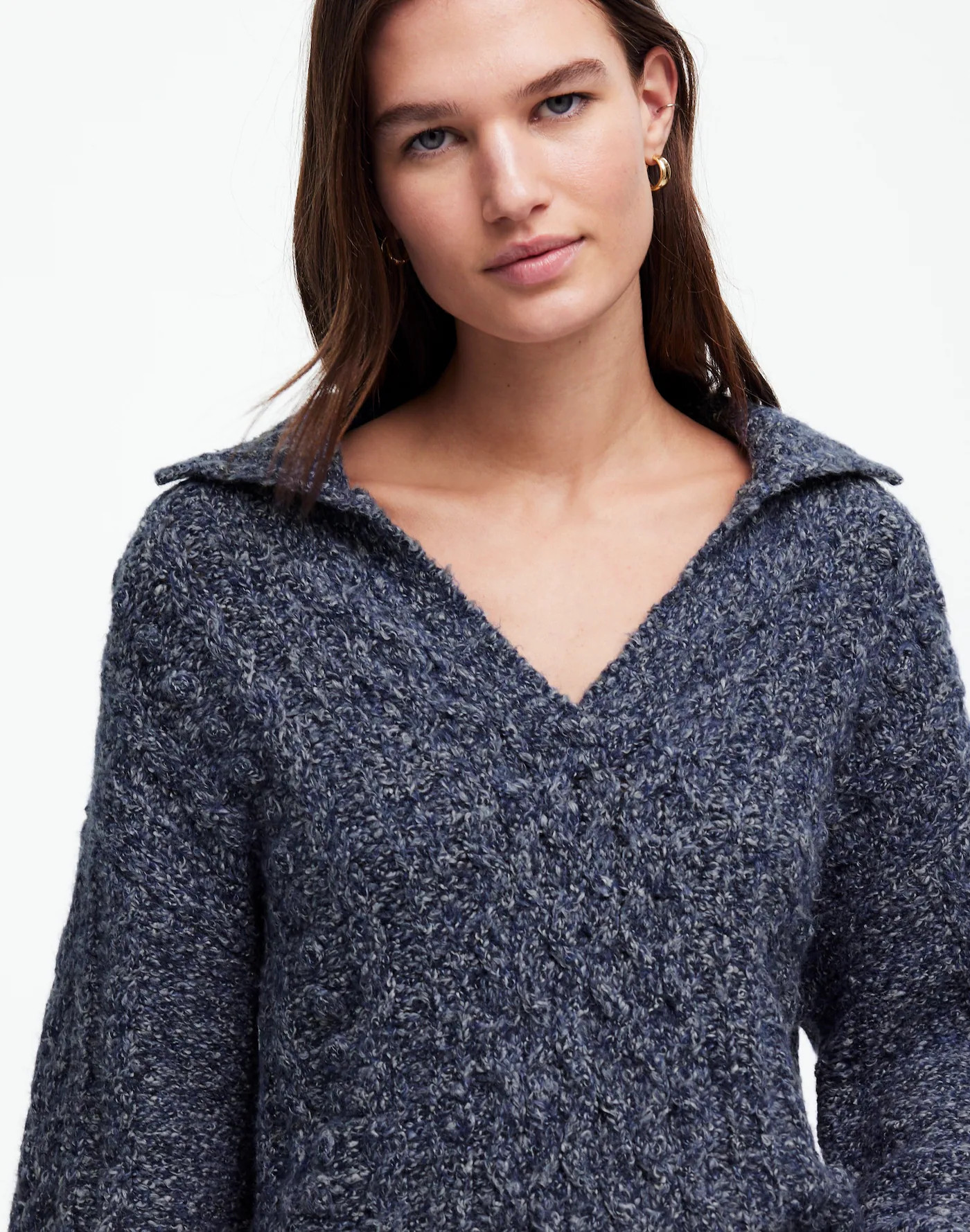 Cotton-Merino Wool Blend Cable-Knit Sweater | Madewell | Madewell