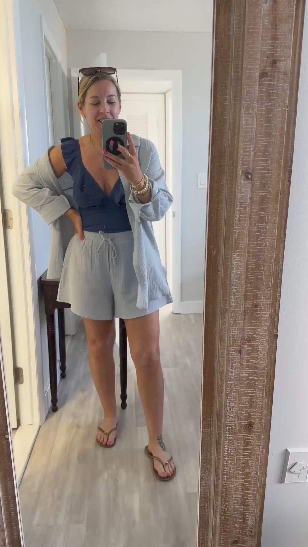 Amazing $15 bathing suit from Walmart. I’m in a medium. It’s comfy, moderate coverage and running after the kids friendly. Adjustable straps and a ruched belly. Fun ruffles! Medium set that’s fabulous! I have it in two colors! 

#LTKSwim #LTKTravel #LTKWatchNow