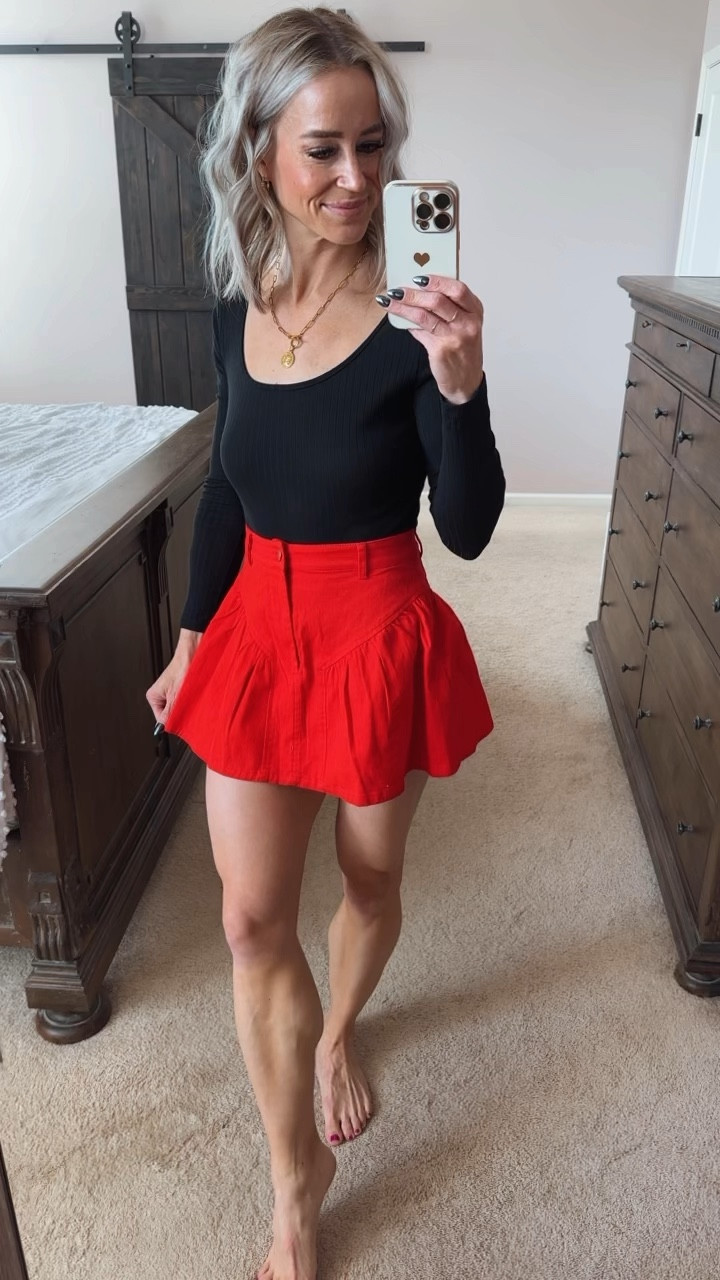 ♥️ Basic black bodysuit and anything but basic skort 

#LTKstyletip #LTKfindsunder50 #LTKsalealert