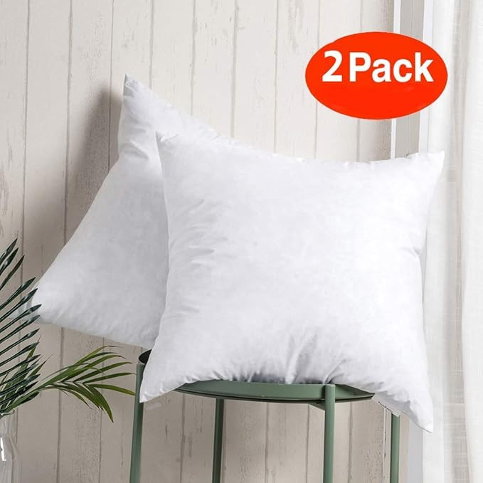 100% Cotton Throw Pillow Insert - Sham Stuffer Filled with Down and Feather for Firm Sleepers - S... | Amazon (US)