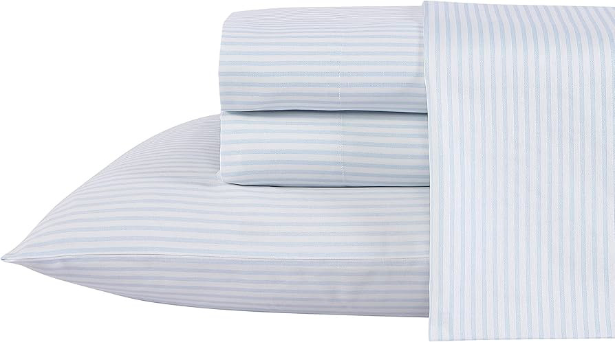 Laura Ashley Home - Queen Sheets, Soft Sateen Cotton Bedding Set - Sleek, Smooth, & Breathable Ho... | Amazon (US)