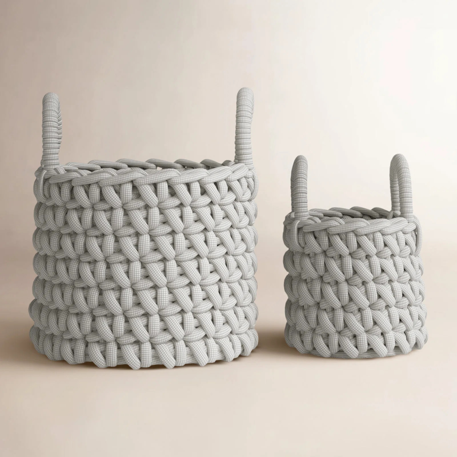 Handmade Fabric Decorative Basket - Set of 2 | Joss & Main