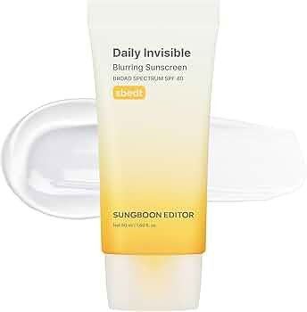 SUNGBOON EDITOR Daily Invisible Blurring Sunscreen with Broad Spectrum SPF 40 Invisible Sunscreen... | Amazon (US)