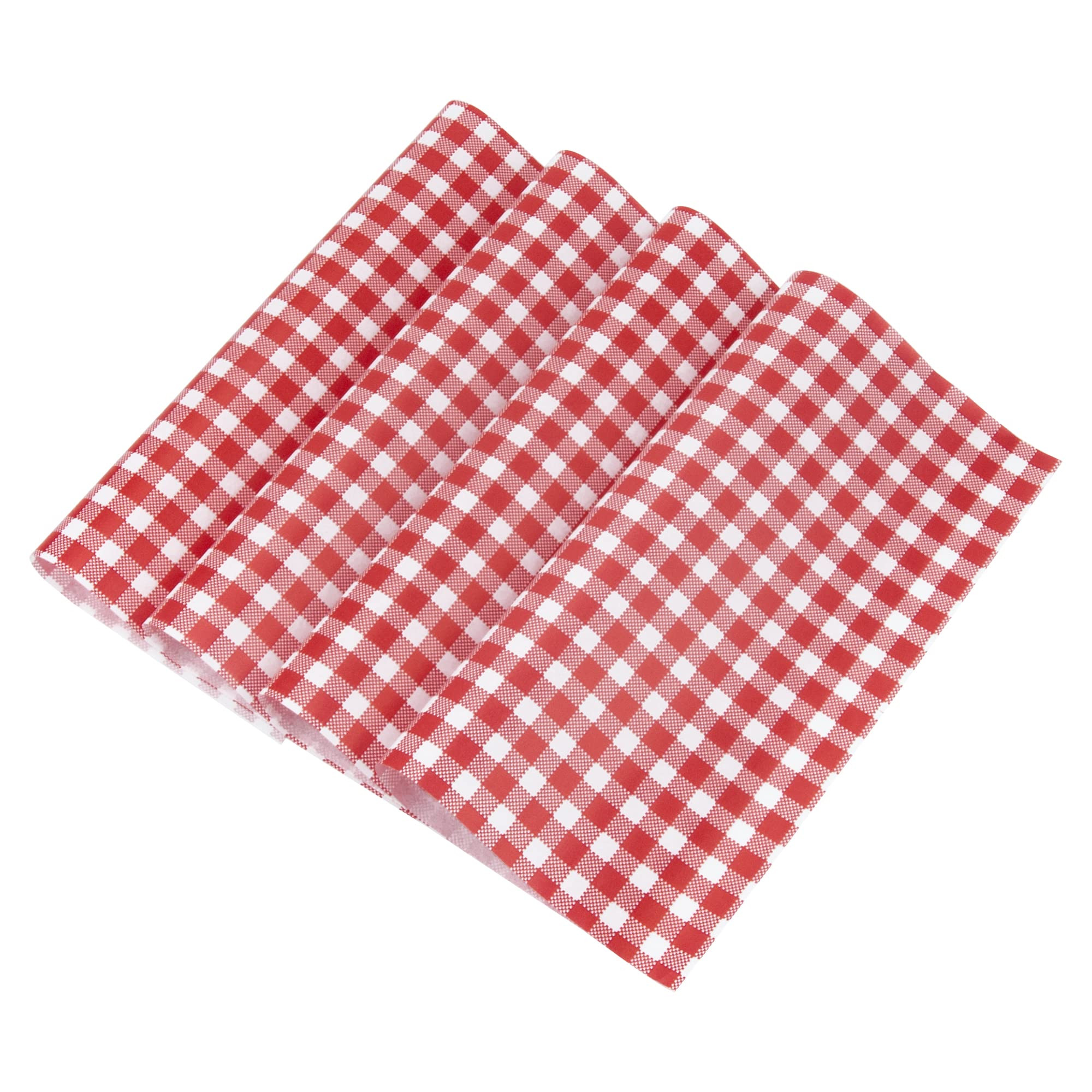 NATURALABEL 100 Pcs Wax Paper, 12" x 12" Red and White Checkered Greaseproof Paper, Wax Paper She... | Amazon (US)