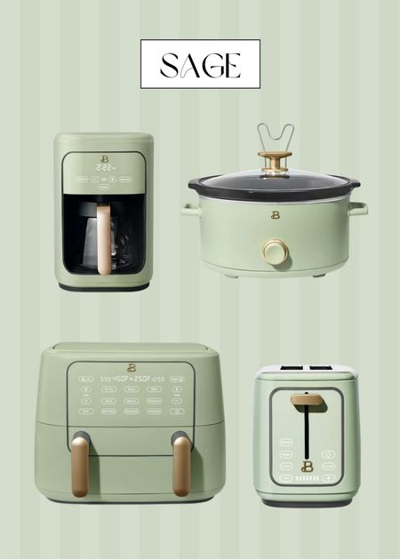 Sage green kitchen appliances from the beautiful by drew Barrymore kitchenwares collection from Walmart 

#LTKunder50 #LTKhome #LTKunder100