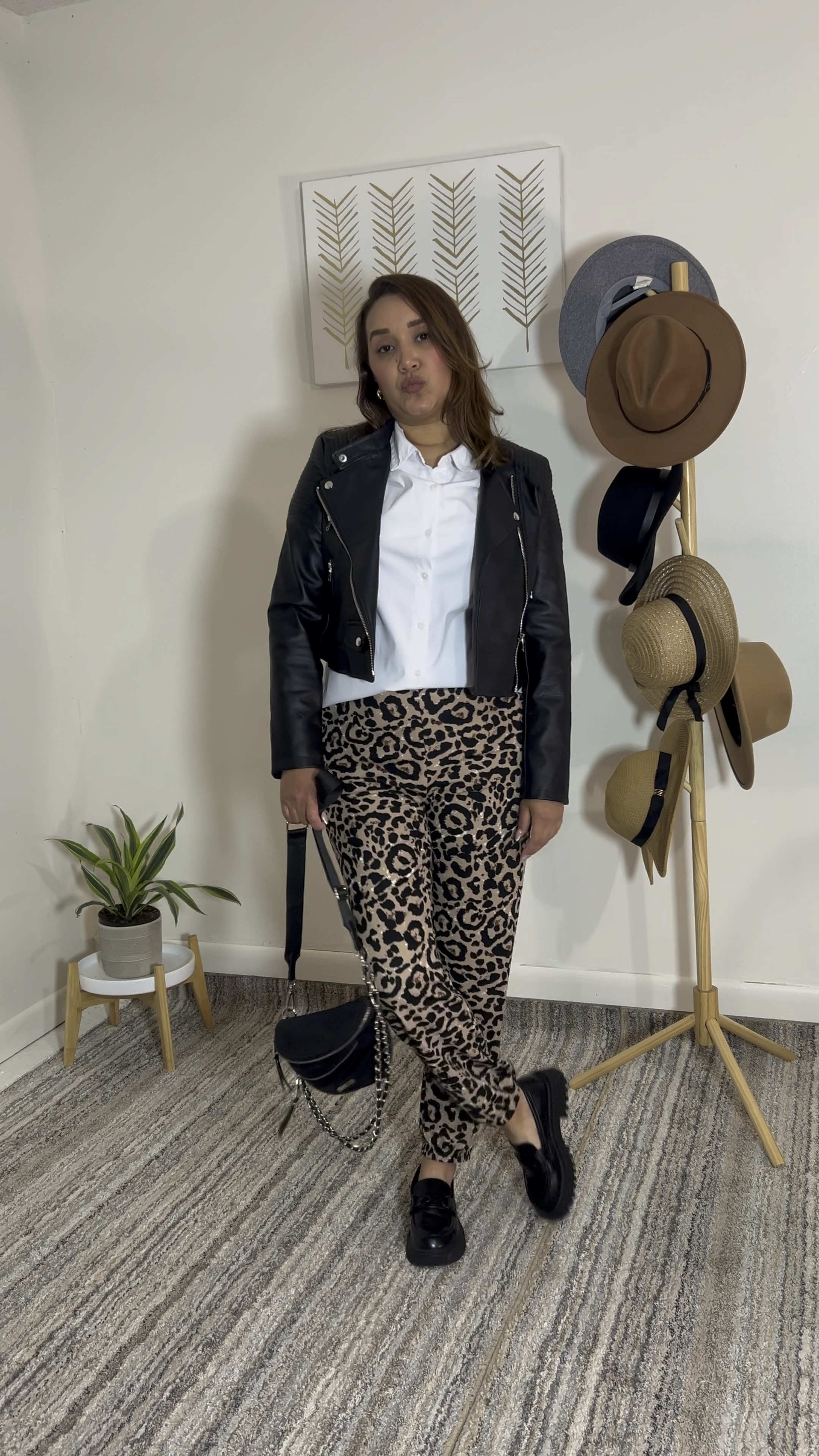 Leopard pants Size M
Blouse Size M
Jacket Size M 
Shoes Size 6.5

#LTKover40 #LTKActive #LTKstyletip