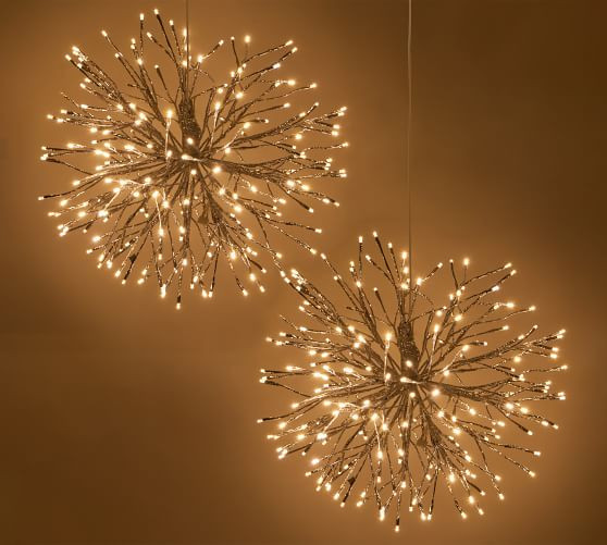 Lit LED Hanging Starburst | Pottery Barn (US)
