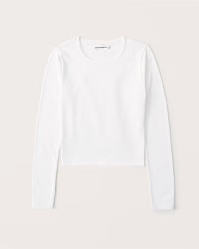 Long-Sleeve Seamless Ribbed Crew Top | Abercrombie & Fitch (US)