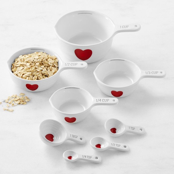 Heart Measuring Cups and Spoons | Williams-Sonoma