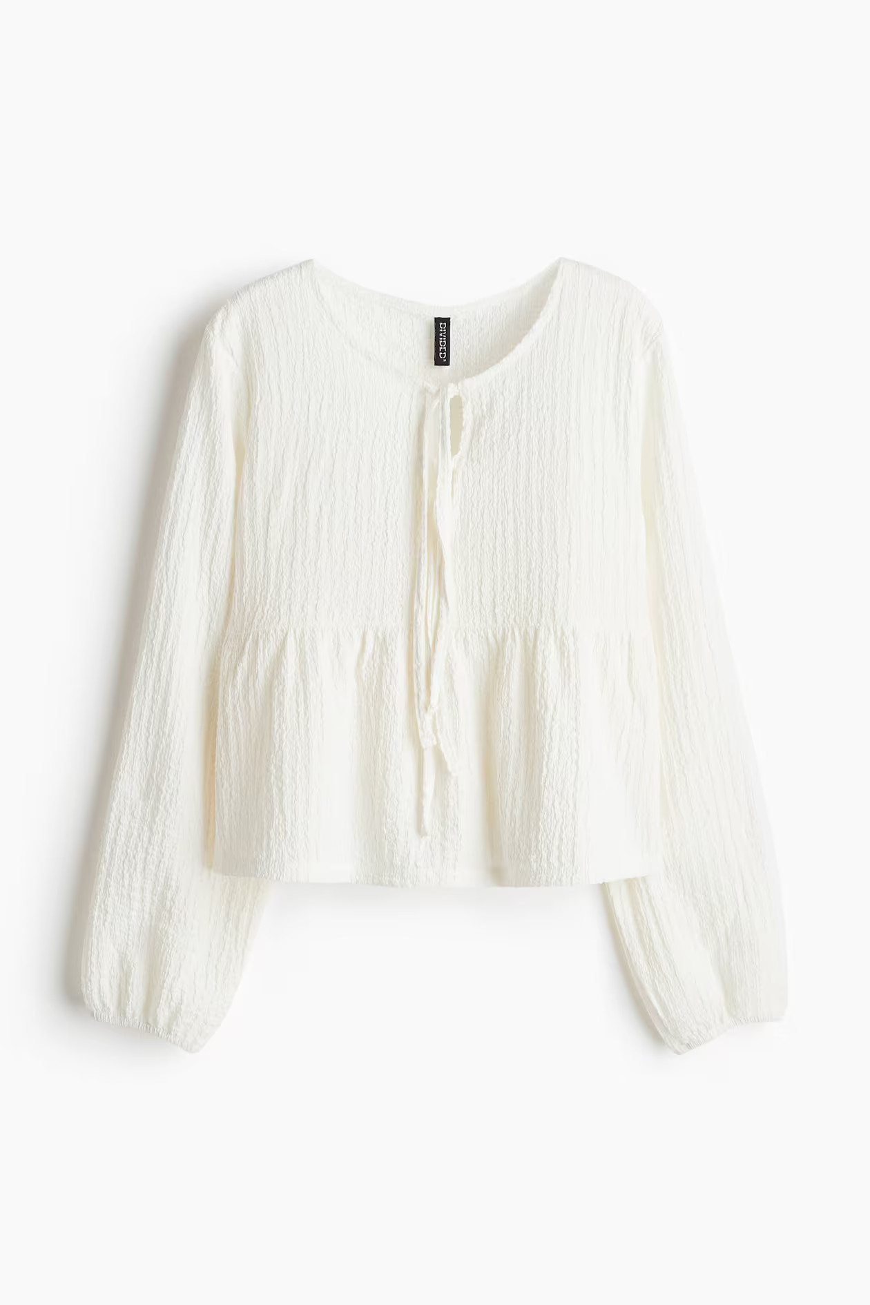 Crinkled Tie-Detail Top | H&M (US + CA)