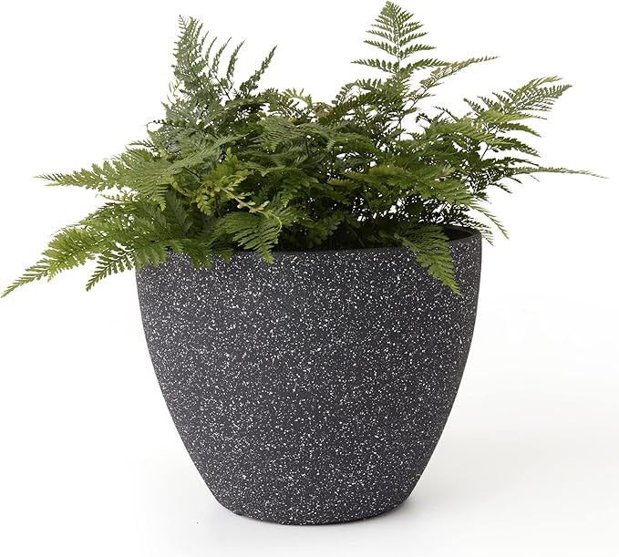 La Jolie Muse Flower Pots Indoor Outdoor Planter - 8.6 Inch Planter Pot W/ Drainage, Modern Plant... | Amazon (US)