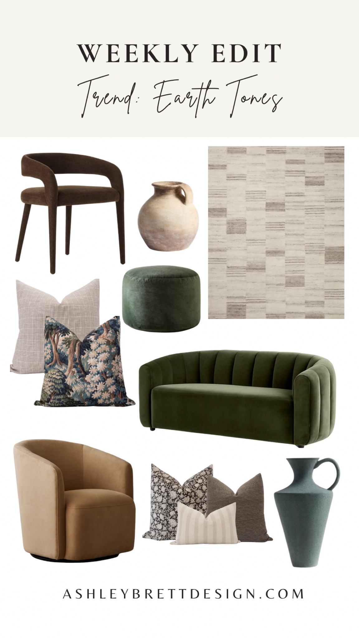 2024 trends: all the earthy tones 

Curved sofa, curved chair, swivel chair, green chair, green sofa, pottery barn vase, loloi 

#LTKautumn #LTKcanada #LTKsale