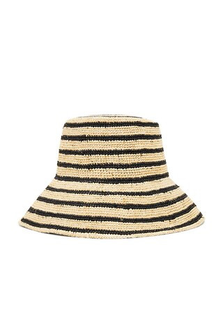 Chic Crochet Bucket in Natural & Black Stripe | Revolve Clothing (Global)