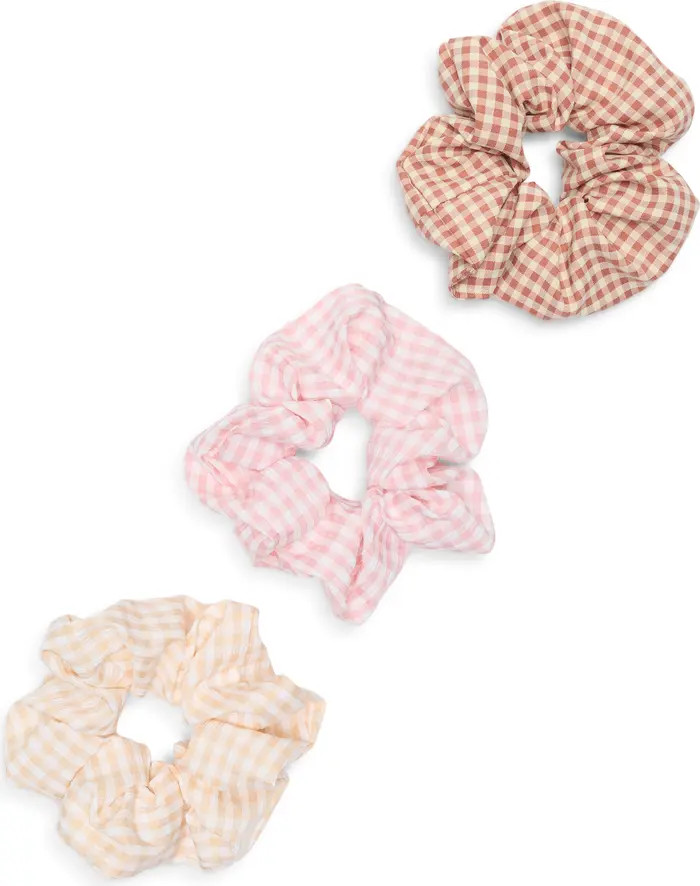 3-Pack Gingham Scrunchies | Nordstrom