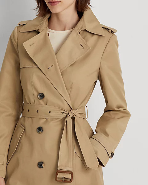 Double-Breasted Cotton-Blend Trench Coat | Ralph Lauren (UK)