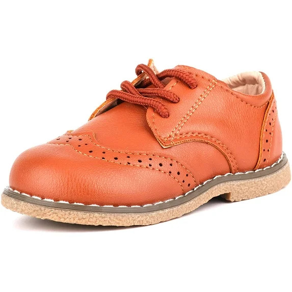 Toddler Boys Girls Dress Shoes Kids Classic Perforated Flats | Walmart (US)