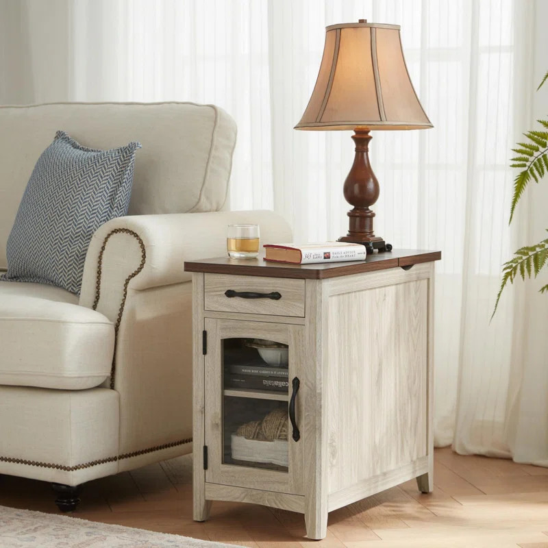 Lark Manor™ Aneshia End Table with Storage and Charging Station & Reviews | Wayfair | Wayfair North America