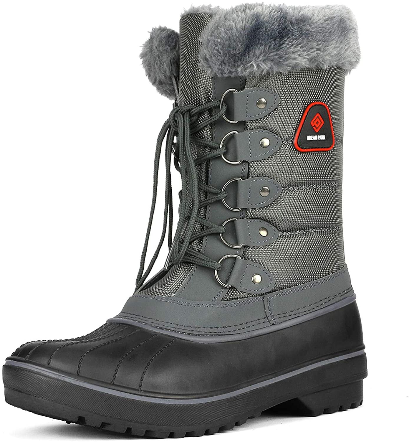 DREAM PAIRS Women Waterproof Snow Boots Faux Fur Mid Calf Lace Up Winter Warm Snow Boots US DP-CA... | Walmart (US)