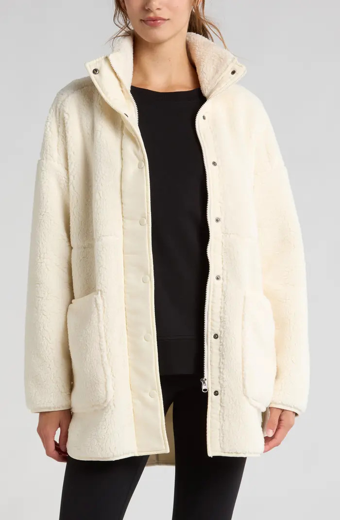 Zella Cozy Faux Shearling Jacket | Nordstrom | Nordstrom