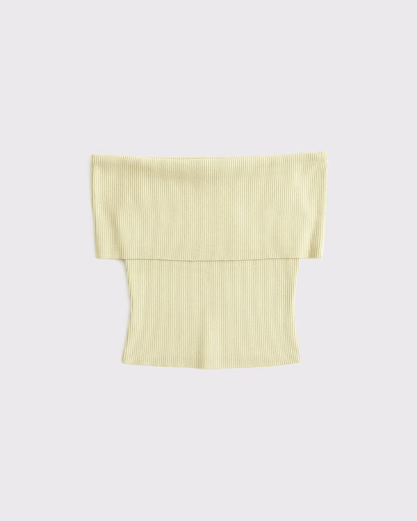 Women's Foldover Off-The-Shoulder Sweater Top | Women's Tops | Abercrombie.com | Abercrombie & Fitch (US)