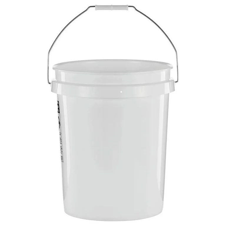 United Solutions 5 Gallon Round Utility Bucket, Comfort Handle, Plastic, White, PN0149, 1 Each | Walmart (US)