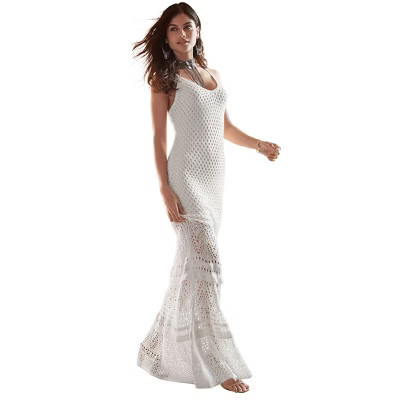 VENUS Womens Crochet Tank Maxi Dress  -  L, Off White | Target